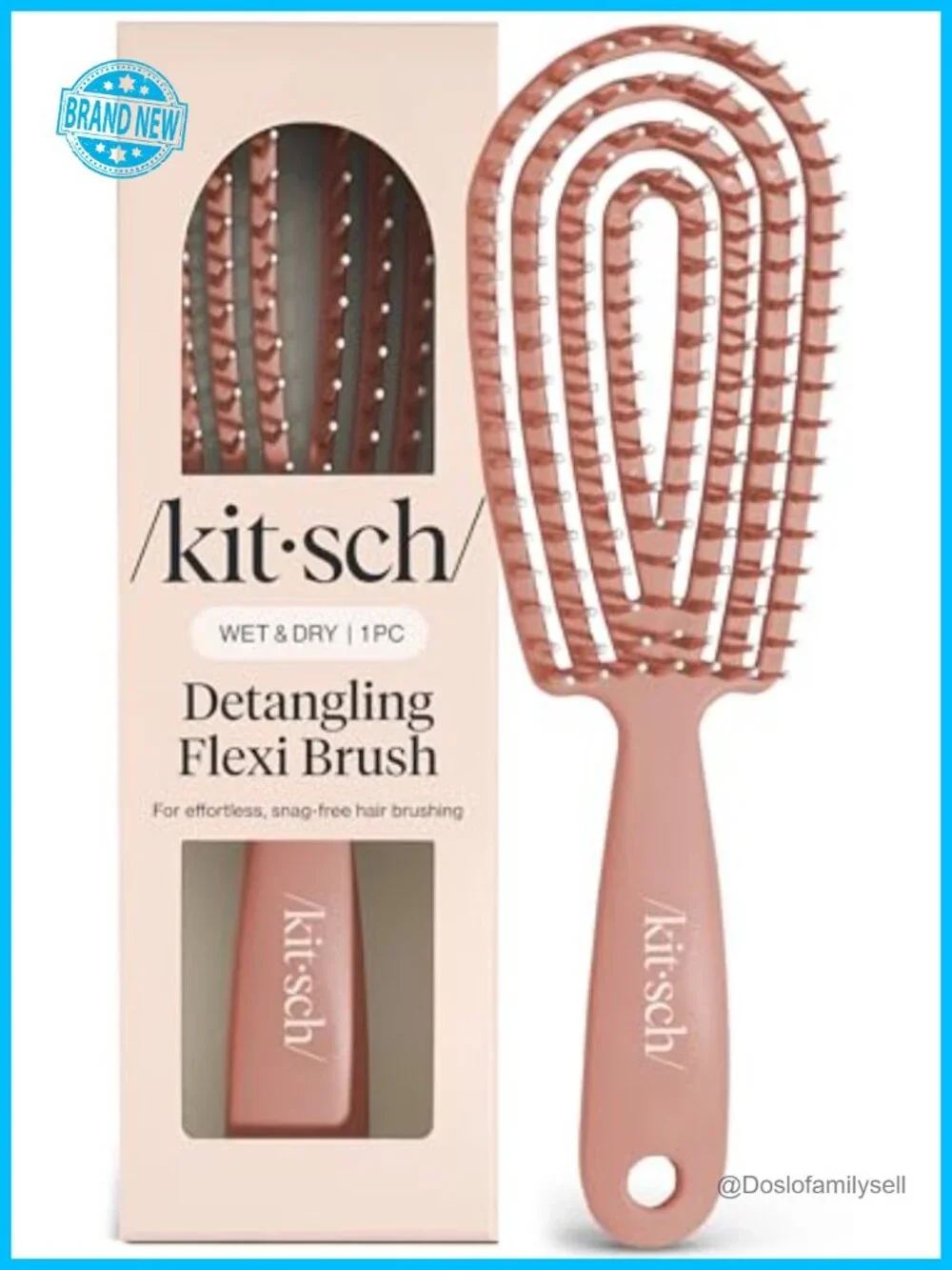 Flexi Flow Detangling Hair Brush – Bendable Frame for Curly Hair, Wet or Dry